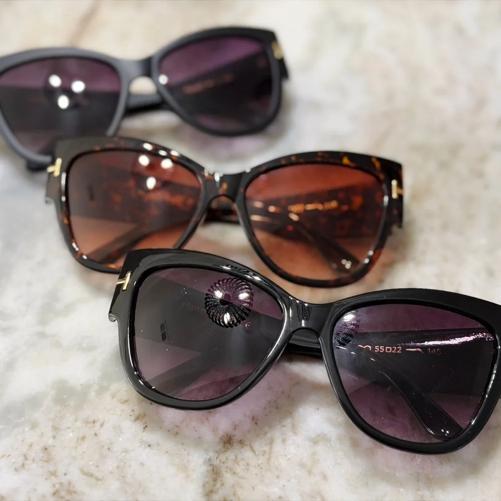 Cat Eye Sunglasses Bundle of 3 | Black, Tortoise & Matte Black